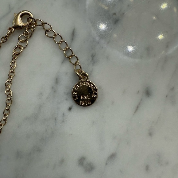 Vintage Liz Claiborne Necklace & Earrings 16-18”  Red Pendants Gold Tone Jewelry - Picture 2 of 5